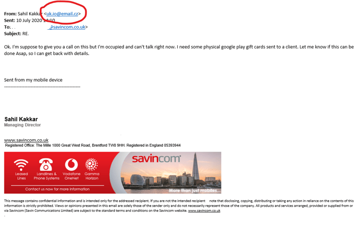 Spear-Phishing email examples